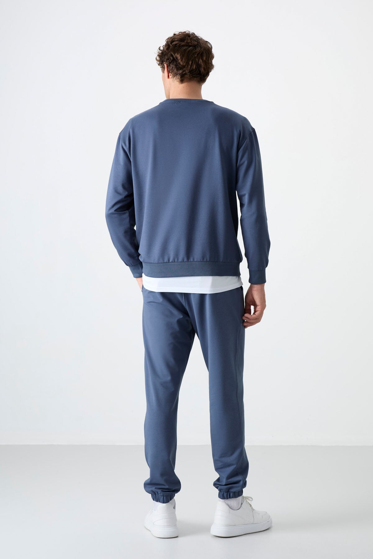 Petrol Casual O Neck Elastic Cuffed Cotton Men's Oversize Tracksuit Set - 85120