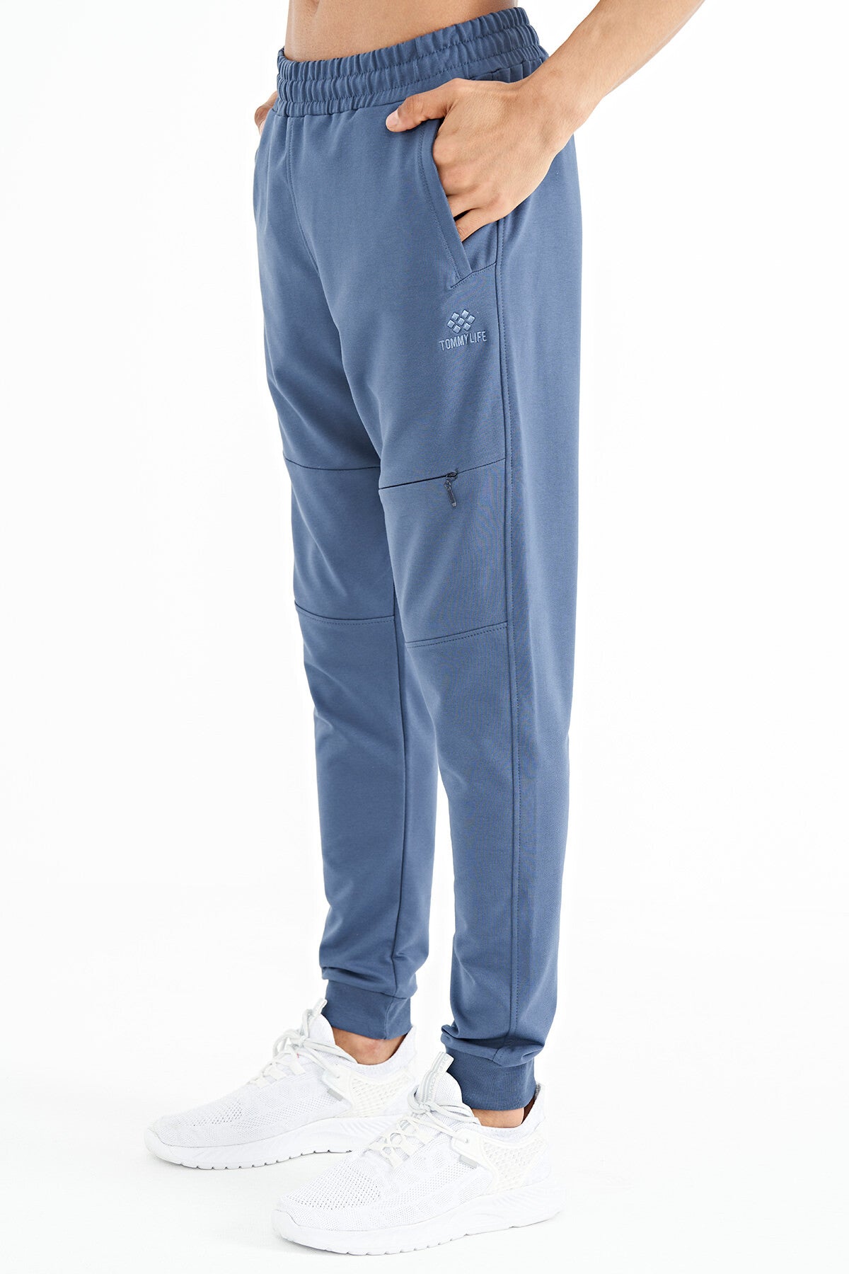 Petrol Hidden Pocket Knee Detailed Standard Mold Men's Jogger Tracksuit Bottom - 84958