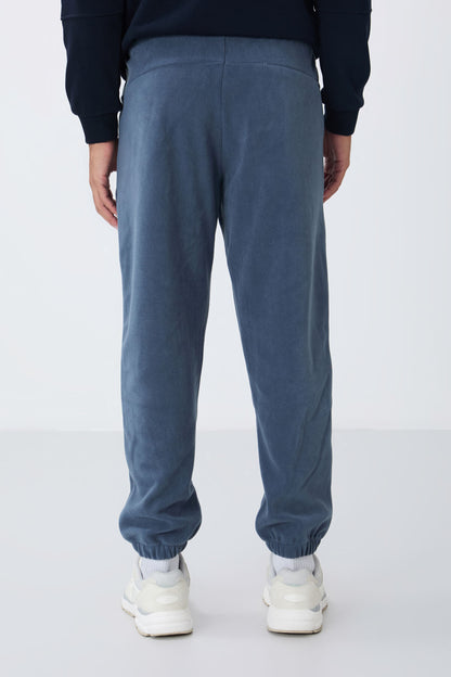 Petrol Hidden Zipper Comfort Fit Ribbed Cuff Polar Men's Tracksuit Bottom - 84866