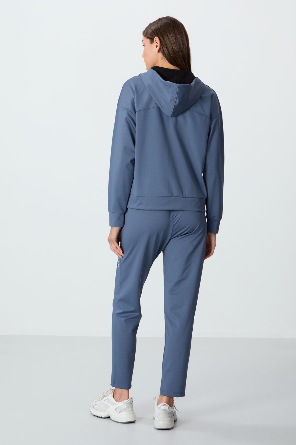 Petrol Hooded Hidden Pocket Detailed Standard Cut Women's Tracksuit Set - 95306