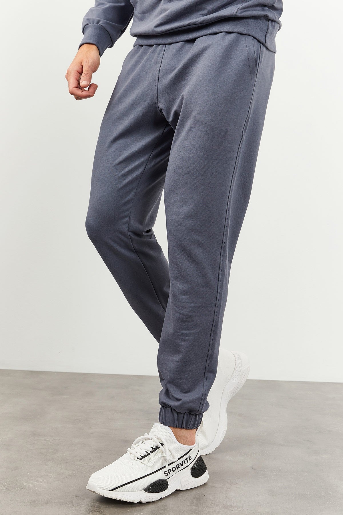 Petrol Hooded Kangaroo Pocket Elastic Cuff Men's Oversize Tracksuit Set - 85117