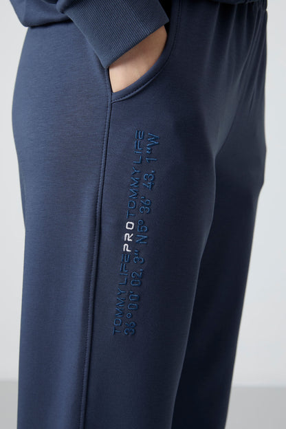 Oversize Hooded Kangaroo Pocket Women's Tracksuit Set with Elastic Cuffs - 95288