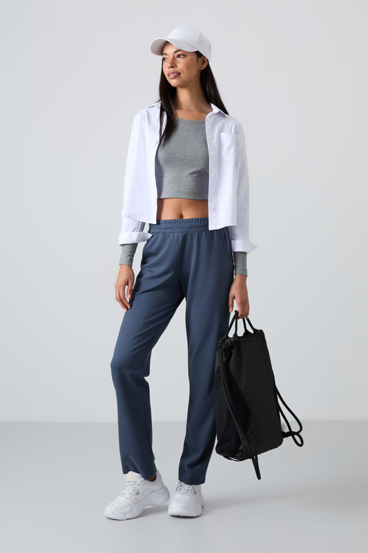 High Waist Comfort Fit Classic Leg Women's Tracksuit Bottom - 94584