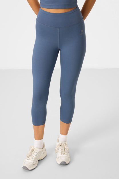 Petrol High Waist Capri-Crop Singlet Slim Fit Women's Tights Set - 95284