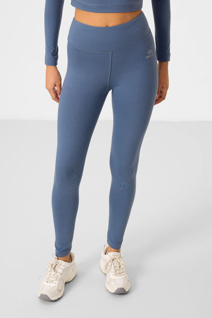 High Waist Long Sleeve Slim Fit Crop Top Women's Tights Set - 95286