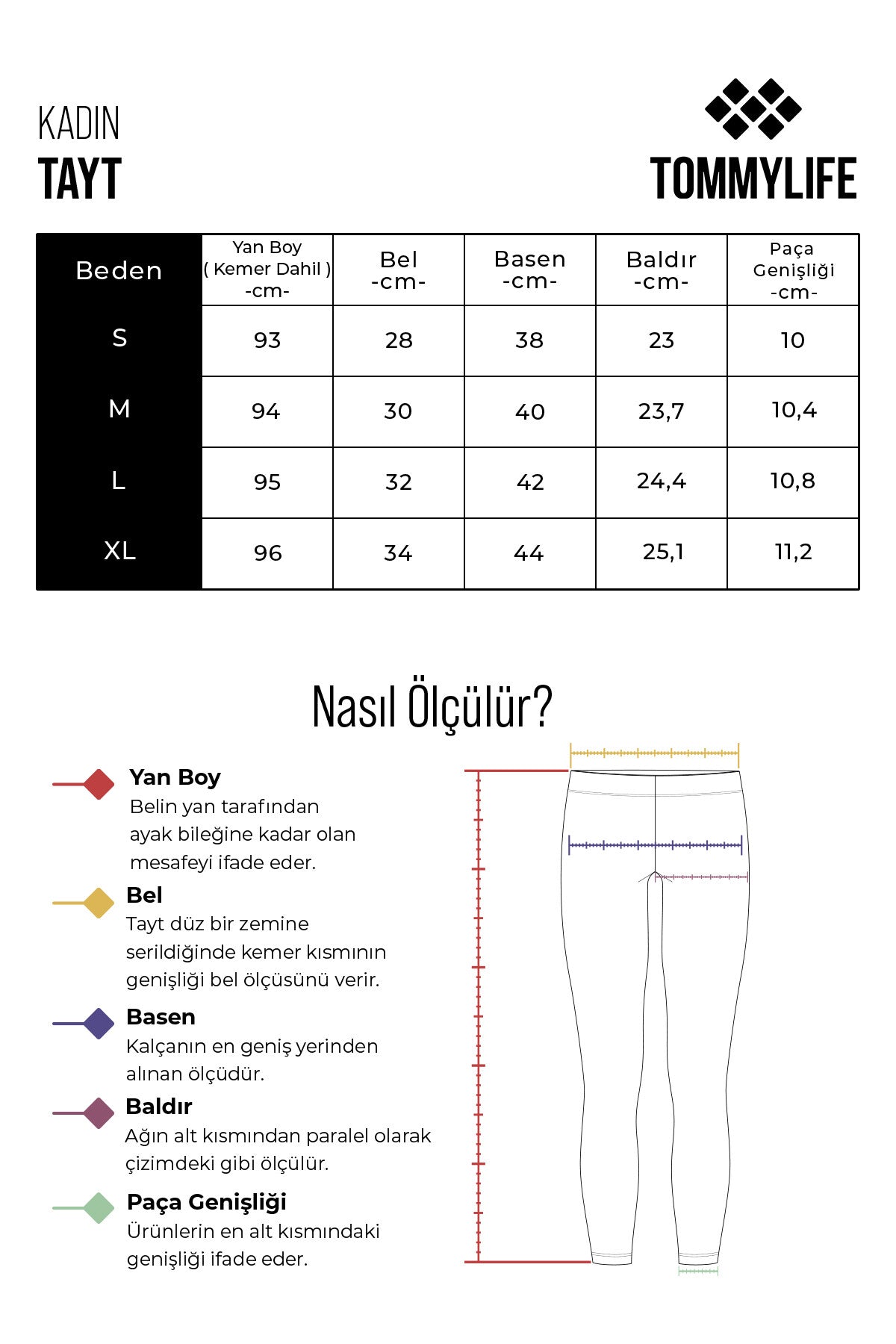 High Waist Printed Slim Fit Tapered Leg Women's Tights - 94544