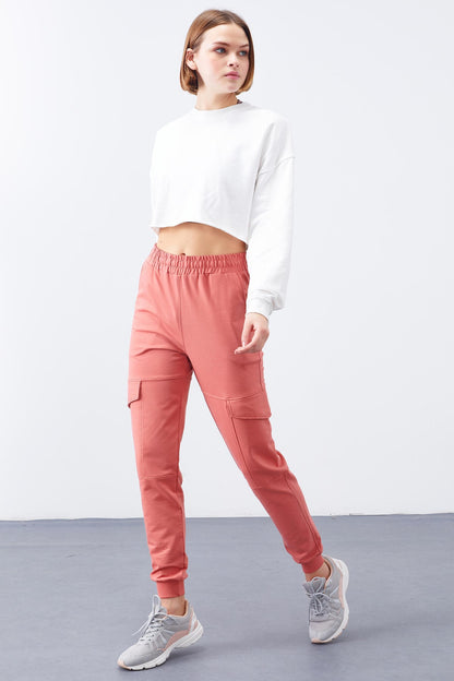 Powder Cargo Pocket Comfort Fit Cuffed Women's Tracksuit Bottom - 94581