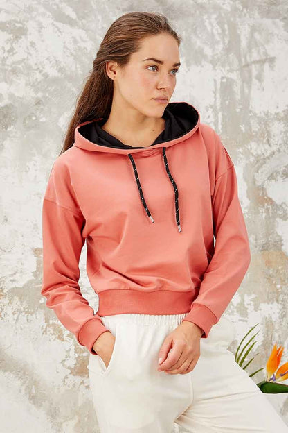 Powder Long Sleeve Comfort Fit Hooded Women's Sweatshirt - 97115