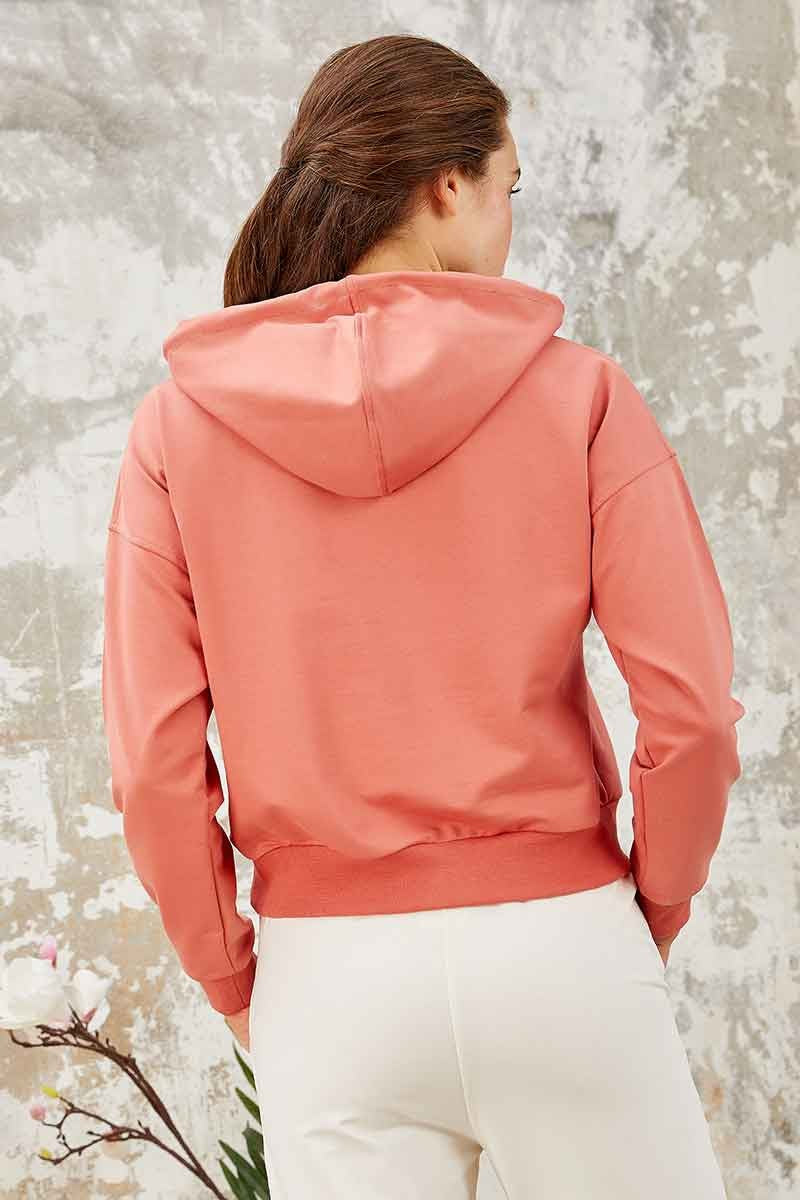 Powder Long Sleeve Comfort Fit Hooded Women's Sweatshirt - 97115