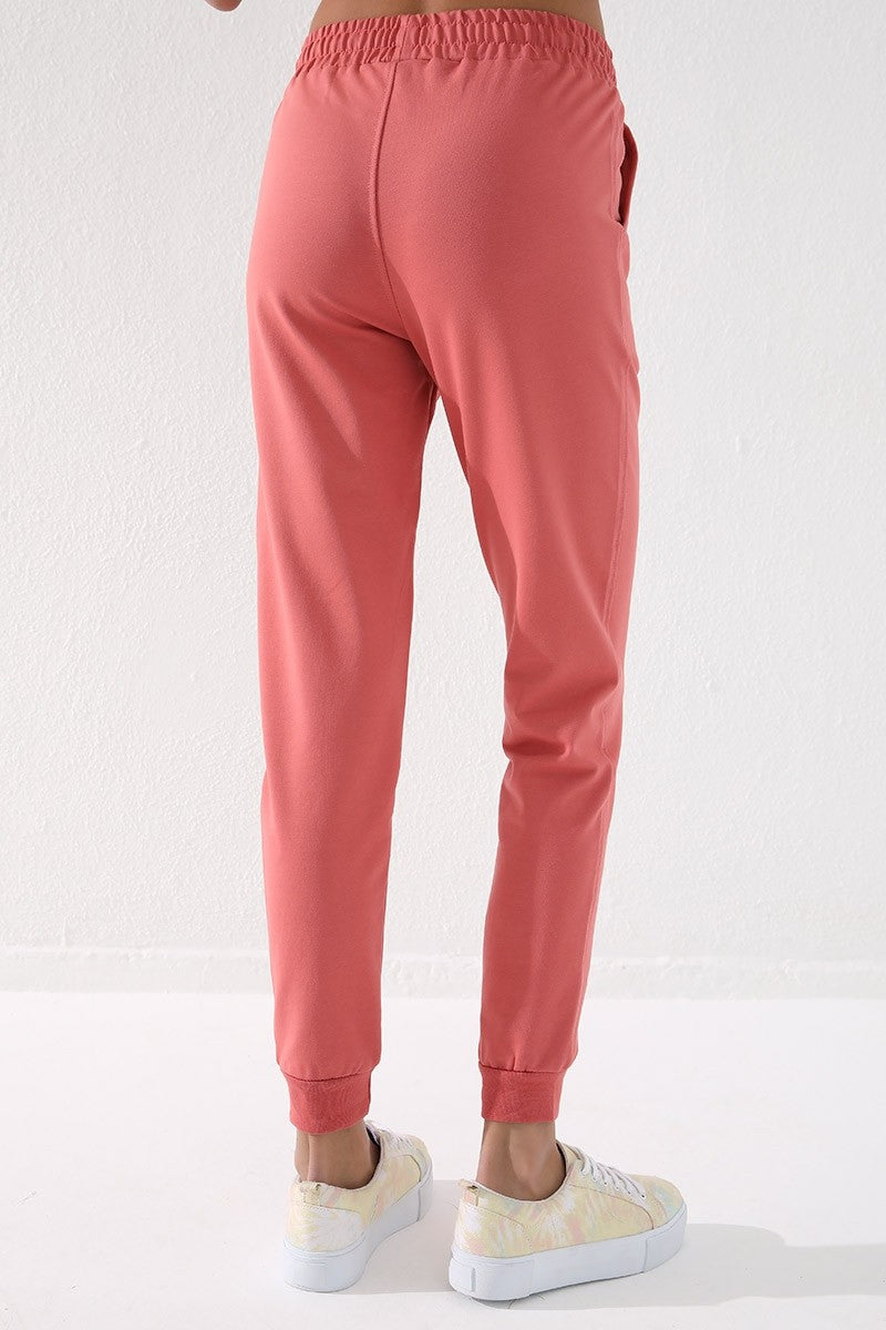 High Waist Jogger Comfort Fit Cuffed Women's Tracksuit Bottom - 94561