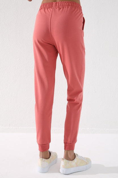 High Waist Jogger Comfort Fit Cuffed Women's Tracksuit Bottom - 94561