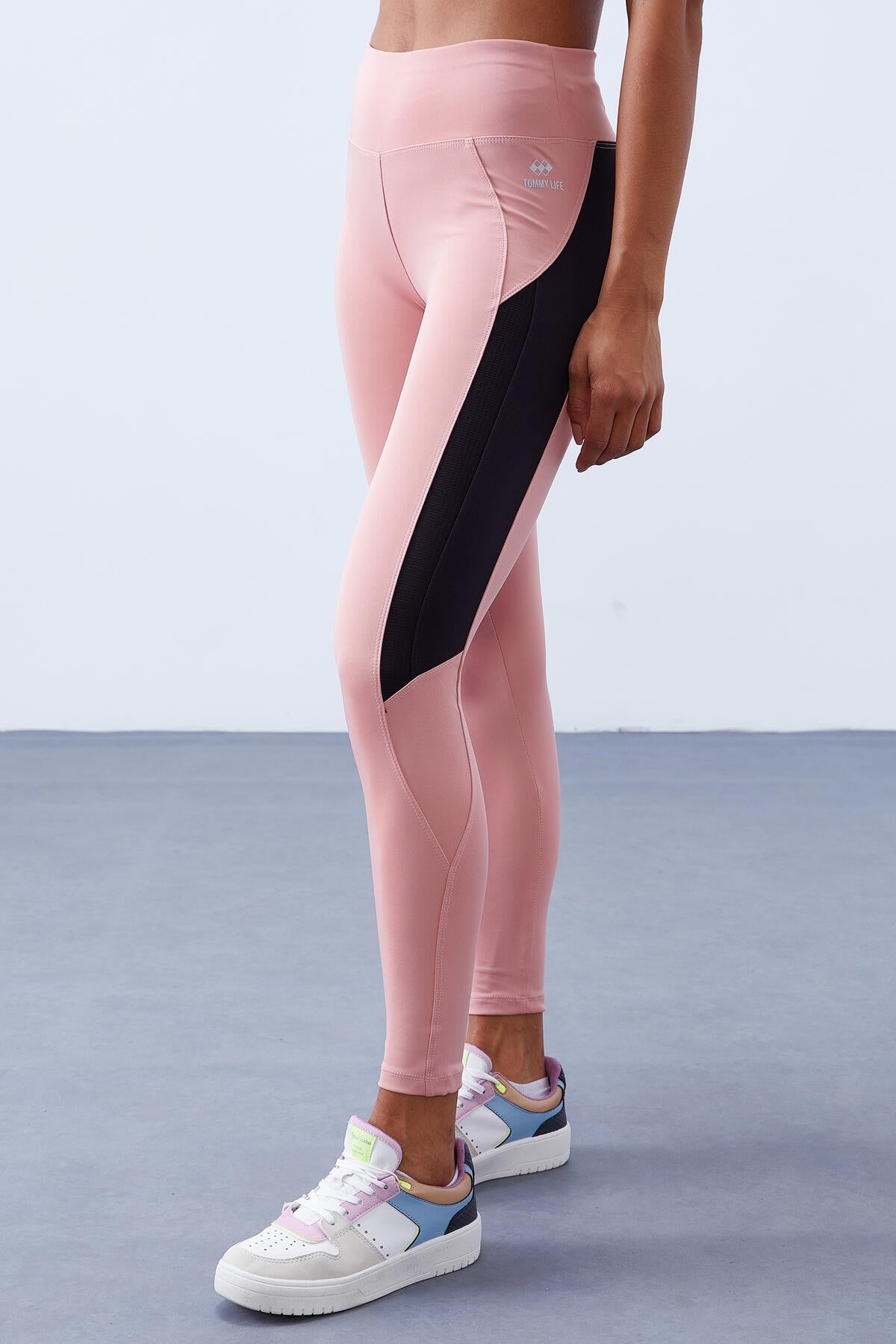 Powder High Waist Band Detailed Slim Fit Narrow Leg Women's Tights - 94541