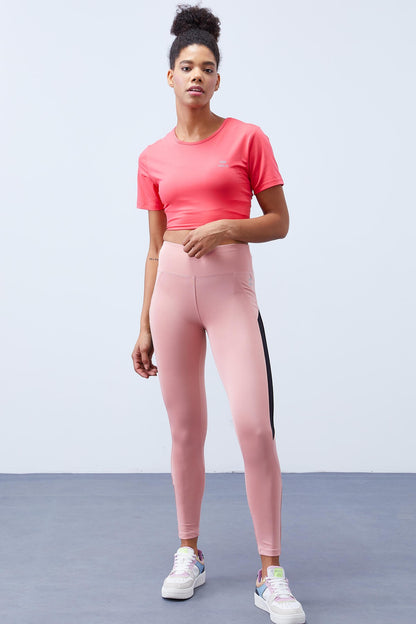 Powder High Waist Band Detailed Slim Fit Narrow Leg Women's Tights - 94541