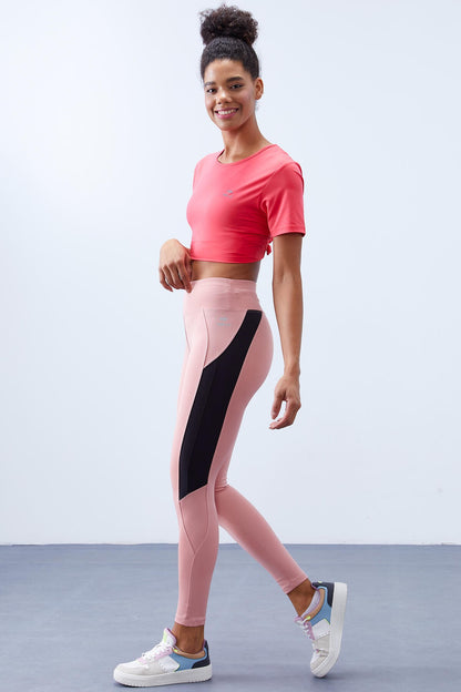Powder High Waist Band Detailed Slim Fit Narrow Leg Women's Tights - 94541
