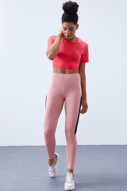Powder High Waist Band Detailed Slim Fit Narrow Leg Women's Tights - 94541