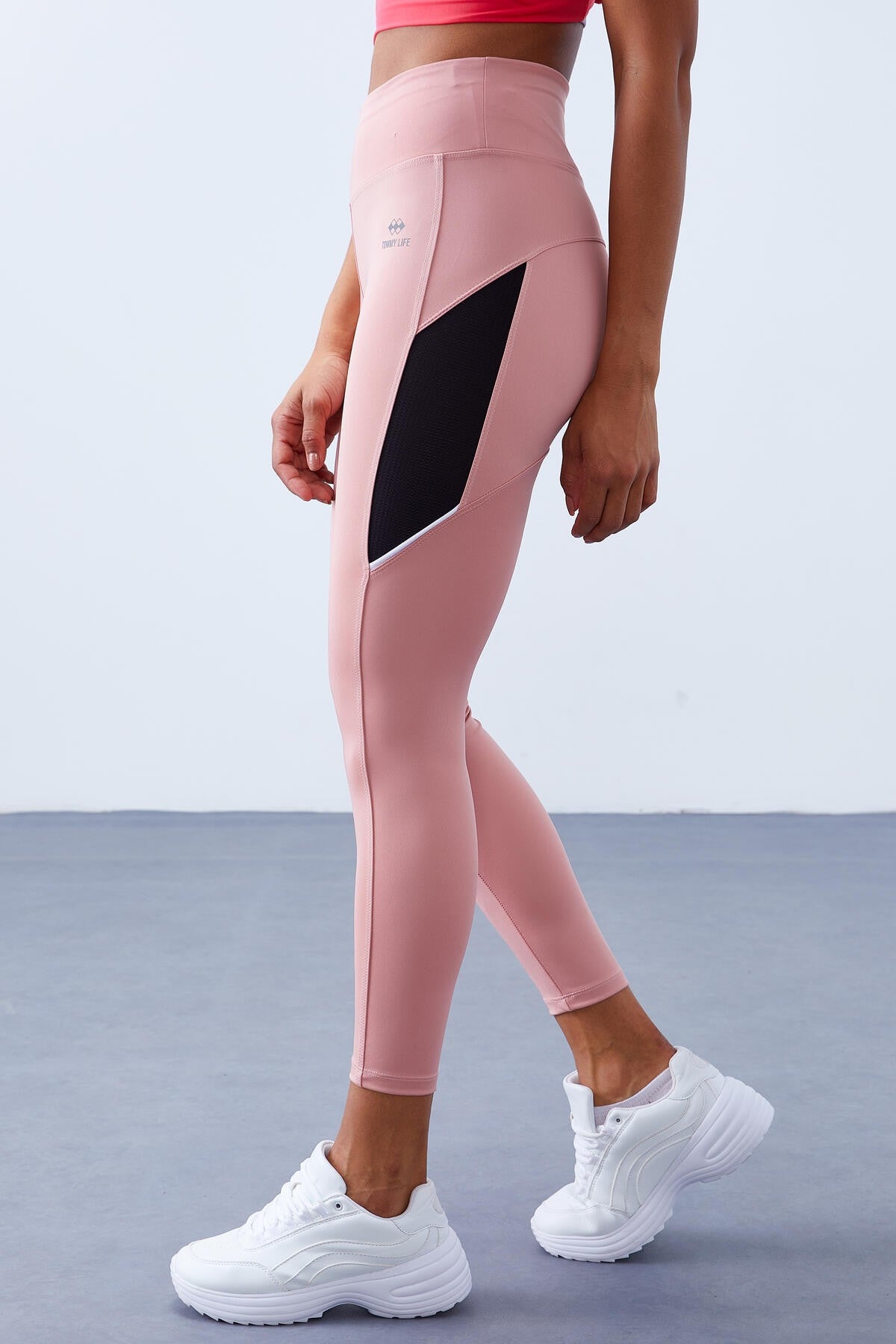 High Waist Wrap-up Slim Leg Women's Tights - 94537