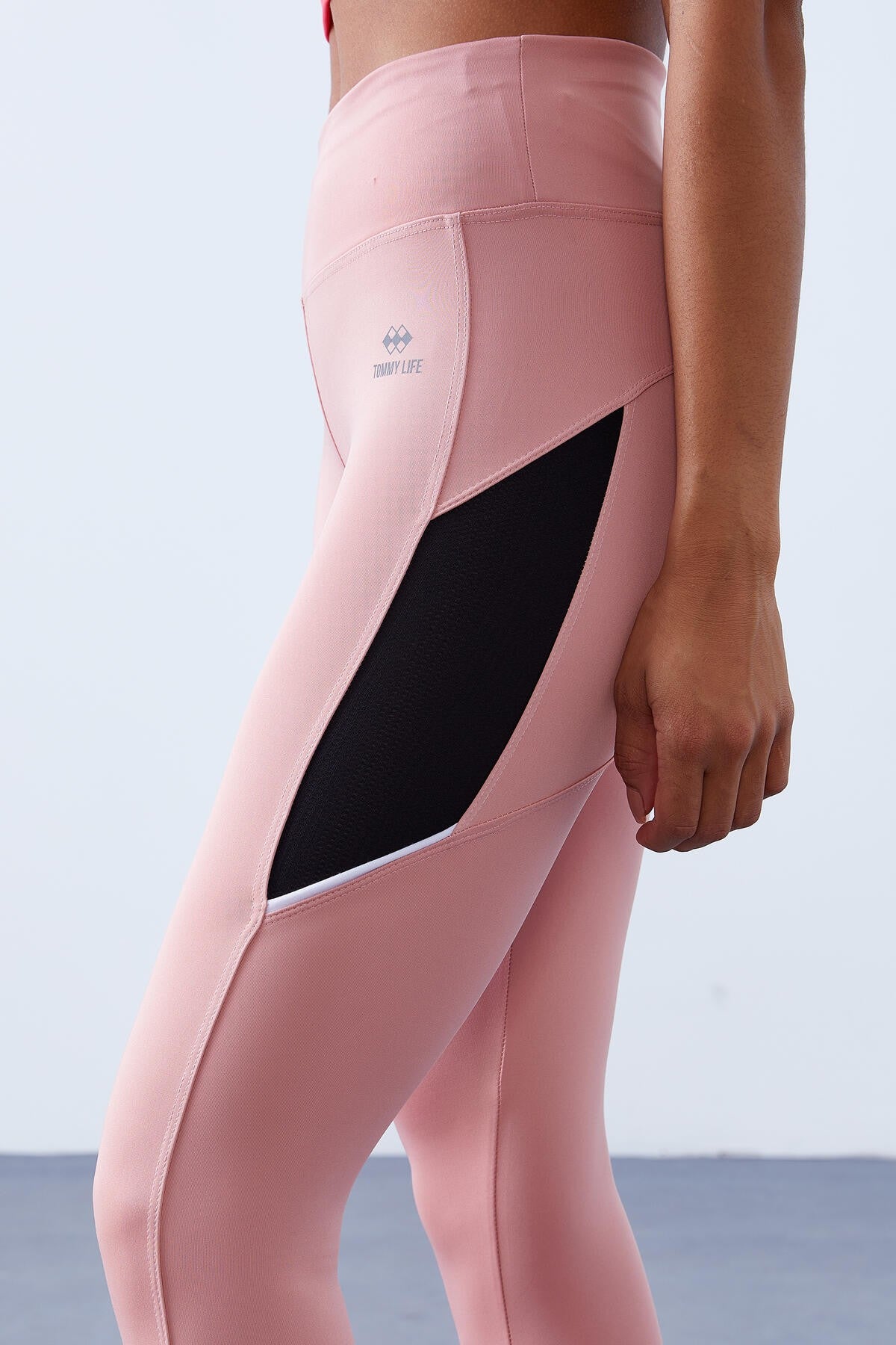 High Waist Wrap-up Slim Leg Women's Tights - 94537