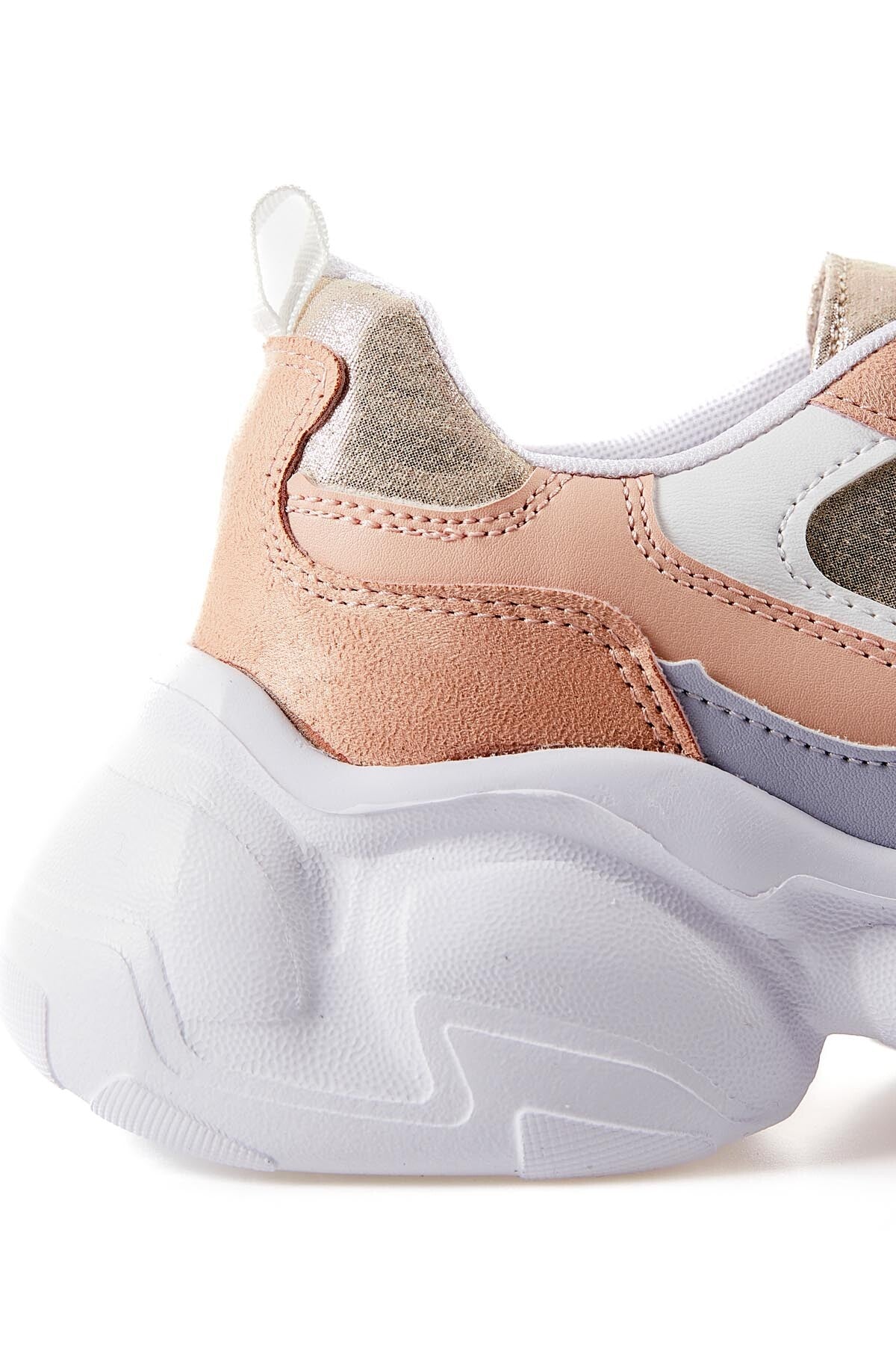High-Top Powder Laced Color Gradient PU Leather Women's Sneakers - 89206