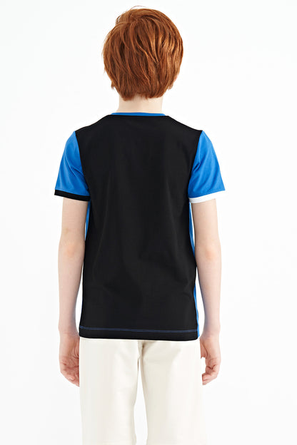 Printed Detailed O Collar Standard Fit Boys' T-Shirt - 11157