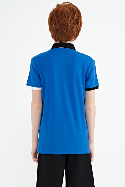 Detailed Standard Mold Polo Collar Men's Boys T-Shirt - 11101