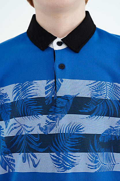 Detailed Standard Mold Polo Collar Men's Boys T-Shirt - 11101