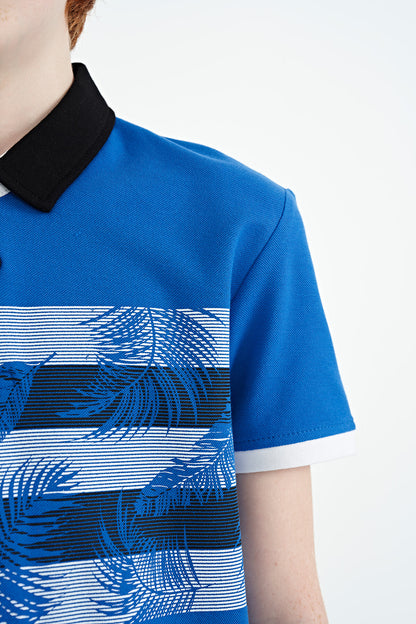 Detailed Standard Mold Polo Collar Men's Boys T-Shirt - 11101