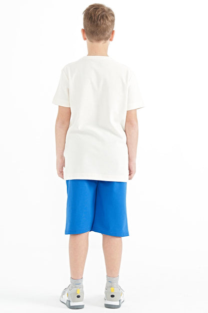 Printed Sash Detailed Laced Standard Fit Boys Shorts - 11128