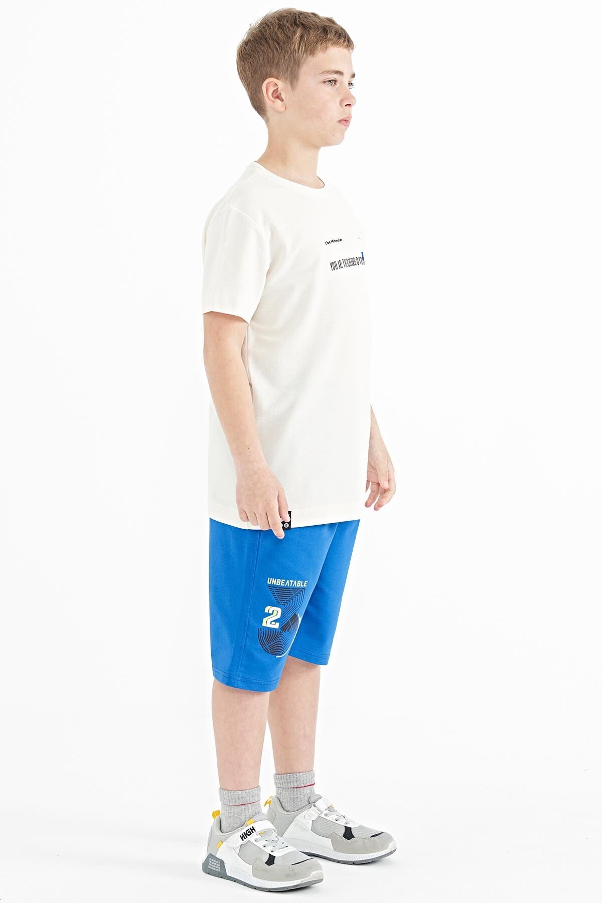 Printed Sash Detailed Laced Standard Fit Boys Shorts - 11128