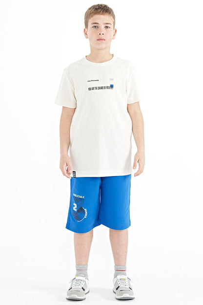 Printed Sash Detailed Laced Standard Fit Boys Shorts - 11128