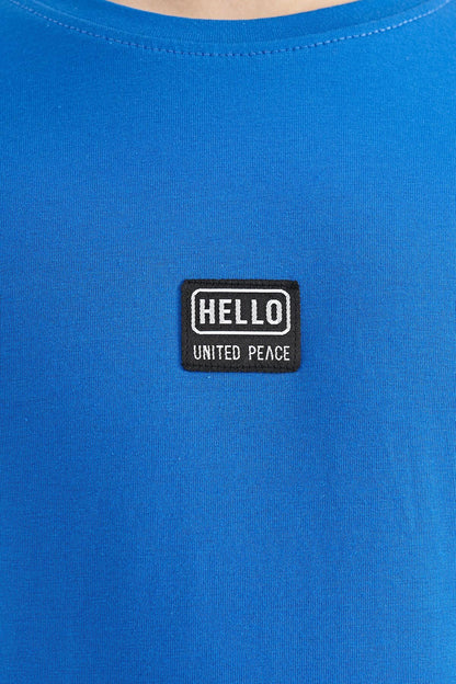 Printed Saks Standard Fit O Collar Boys' T-Shirt - 11097