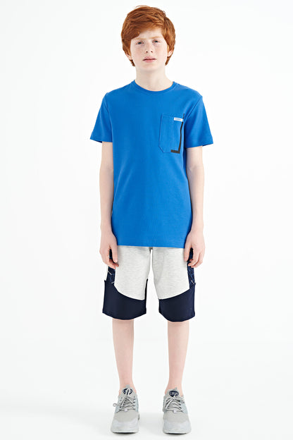 Saks Cep Detailed O Collar Standard Fit Boys T-Shirt - 11120