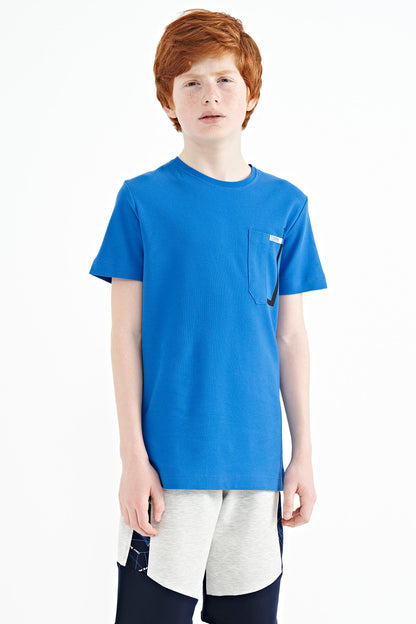 Saks Cep Detailed O Collar Standard Fit Boys T-Shirt - 11120