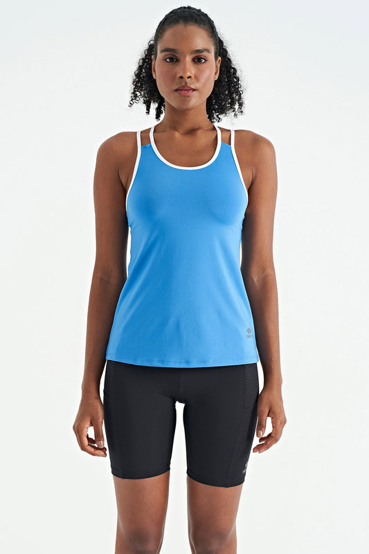Women's Sports Singlet with Double Strap Back Detailed Standard Fit - 97258