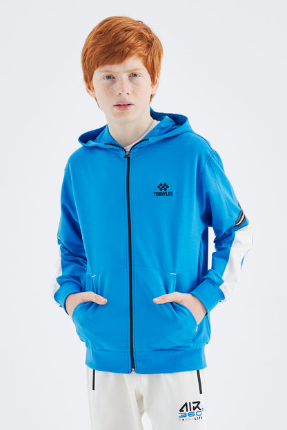Zippered Boys' Sweatshirt - 11180