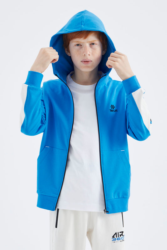 Zippered Boys' Sweatshirt - 11180