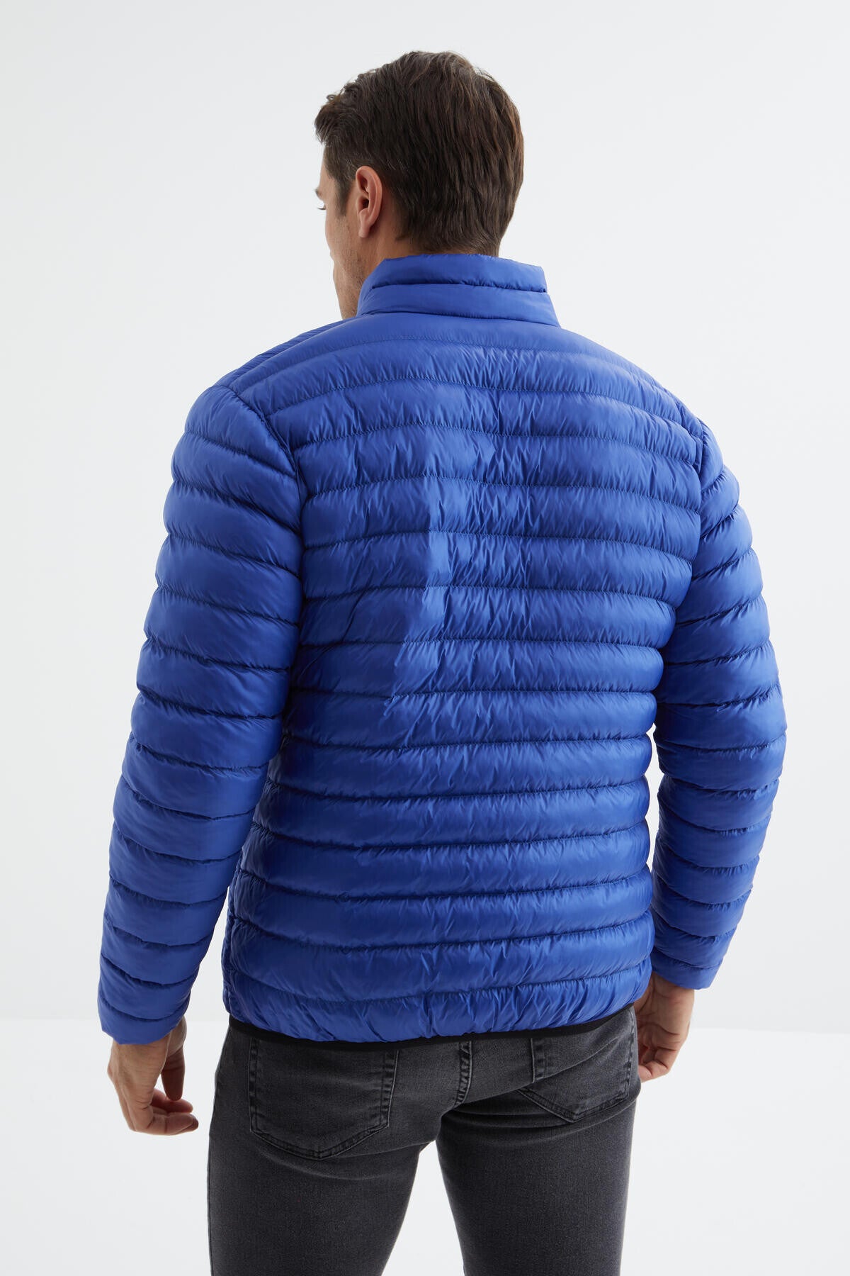 Zippered Standard Fit Cold-Resistant Men's Puffer Jacket - 88166