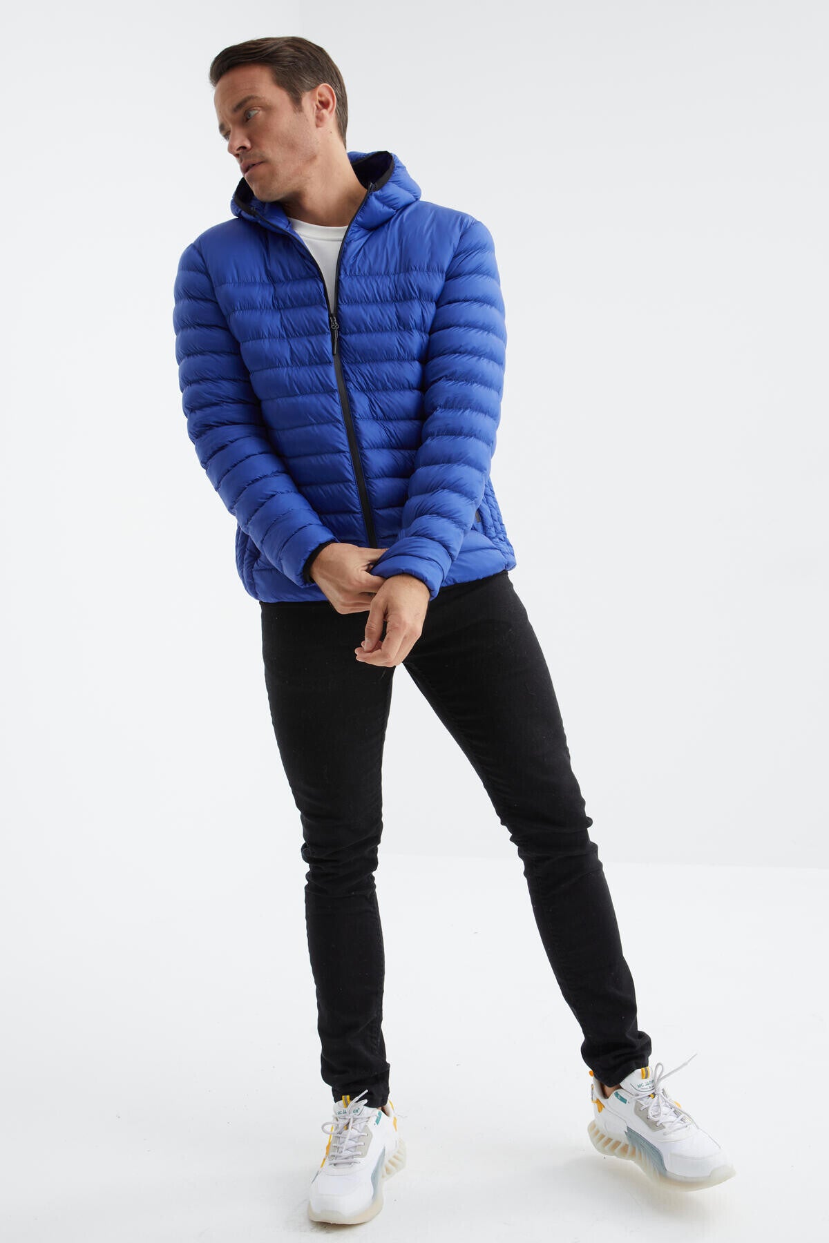 Zippered Standard Fit Cold-Resistant Men's Puffer Jacket - 88167