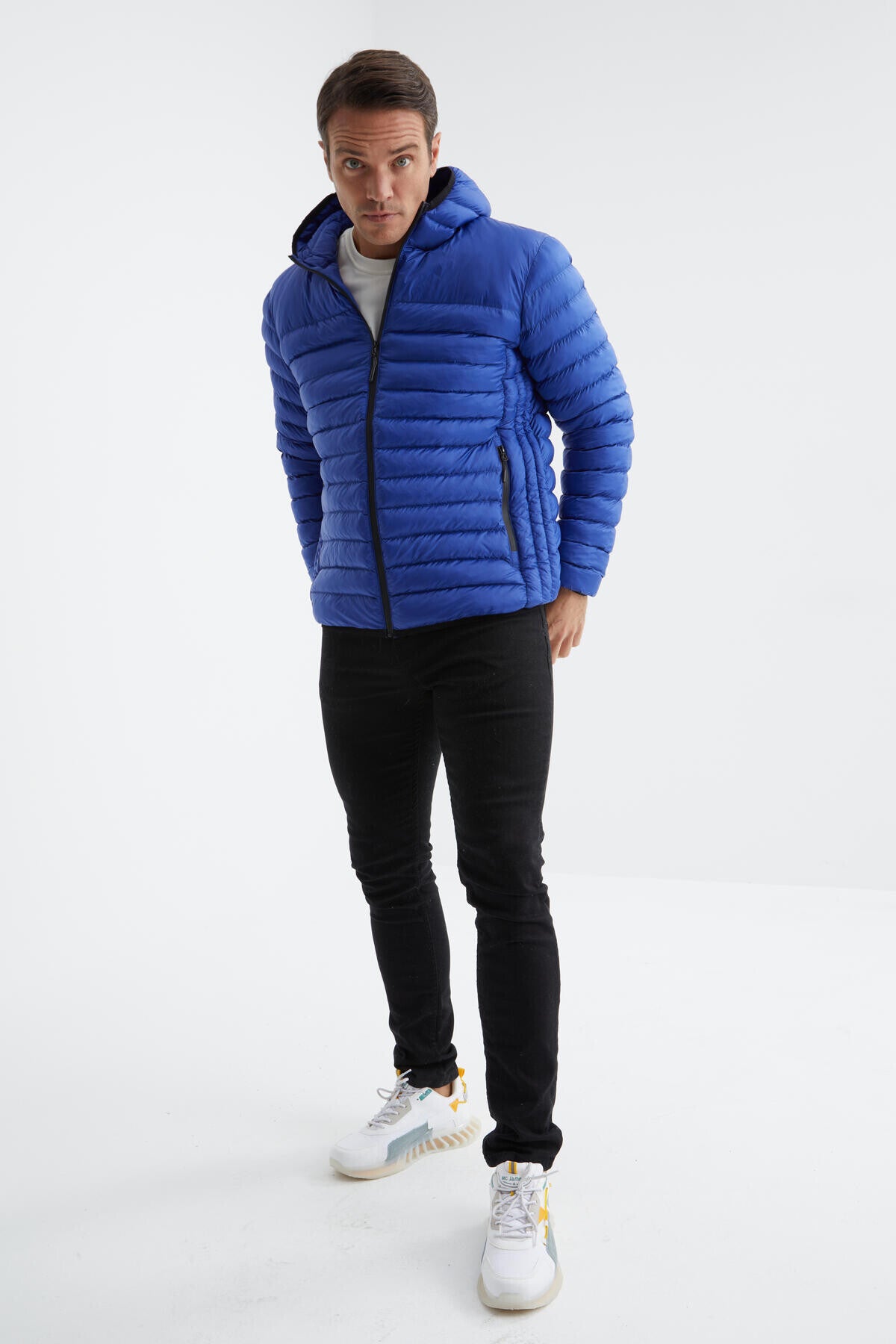 Zippered Standard Fit Cold-Resistant Men's Puffer Jacket - 88167