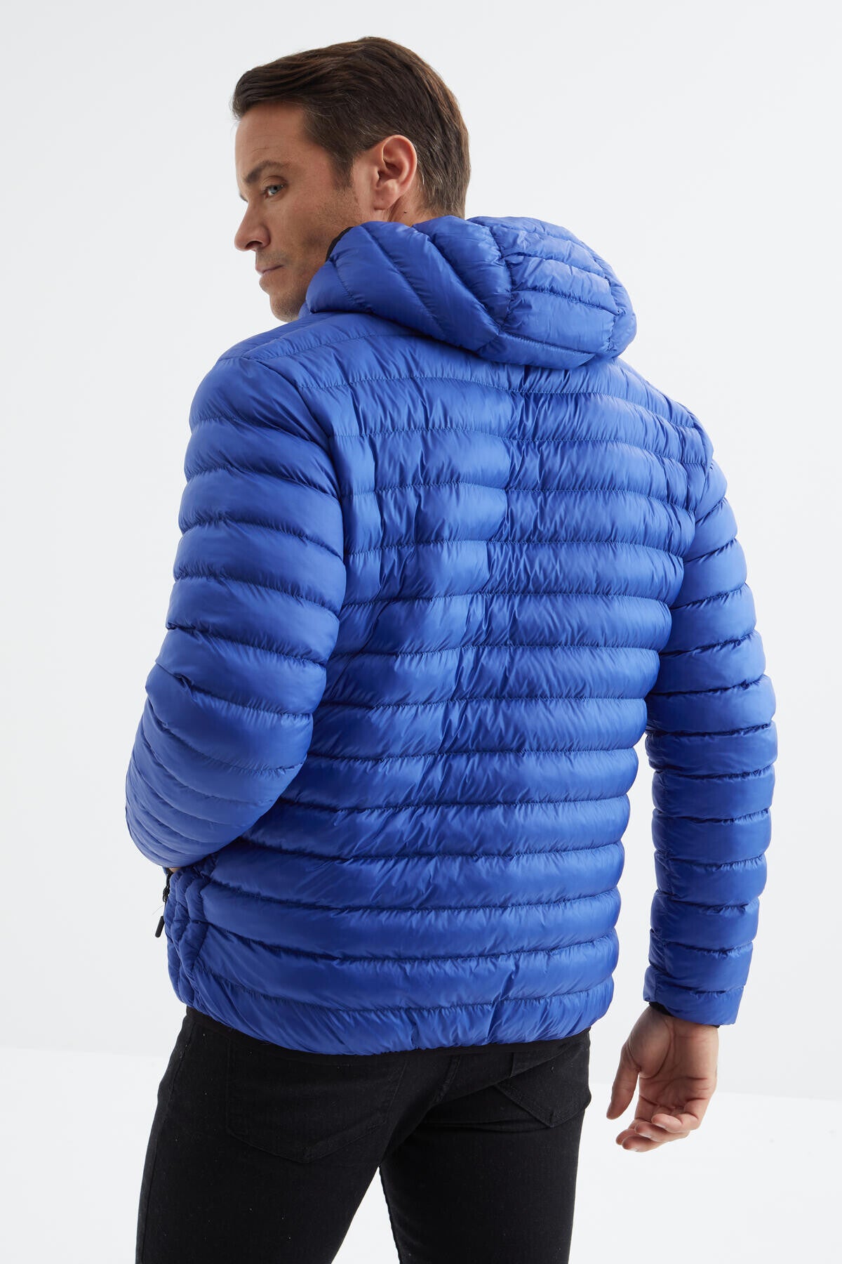 Zippered Standard Fit Cold-Resistant Men's Puffer Jacket - 88167