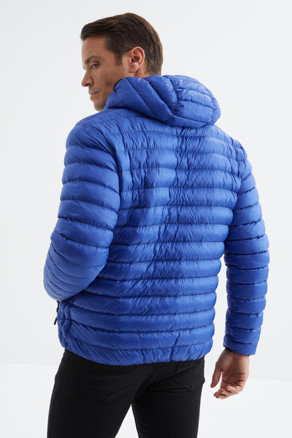 Zippered Standard Fit Cold-Resistant Men's Puffer Jacket - 88167
