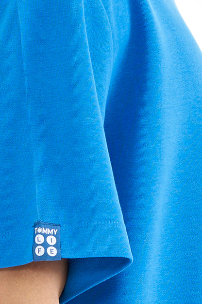 Men's Basic Oversized Sleeve Detailed T-Shirt - 88193