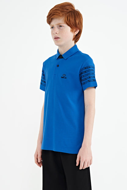 Detailed Standard Mold Polo Collar Boys' T-Shirt - 11093