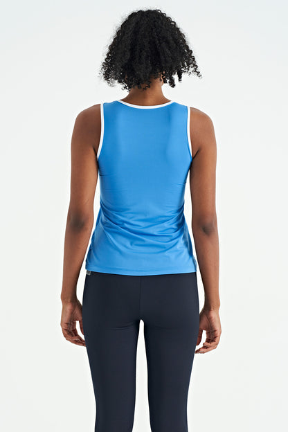 Saks Logo Printed Binding Strip Standard Cut Women's Sports Singlet - 97255