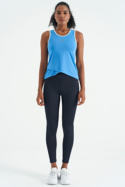 Saks Logo Printed Binding Strip Standard Cut Women's Sports Singlet - 97255