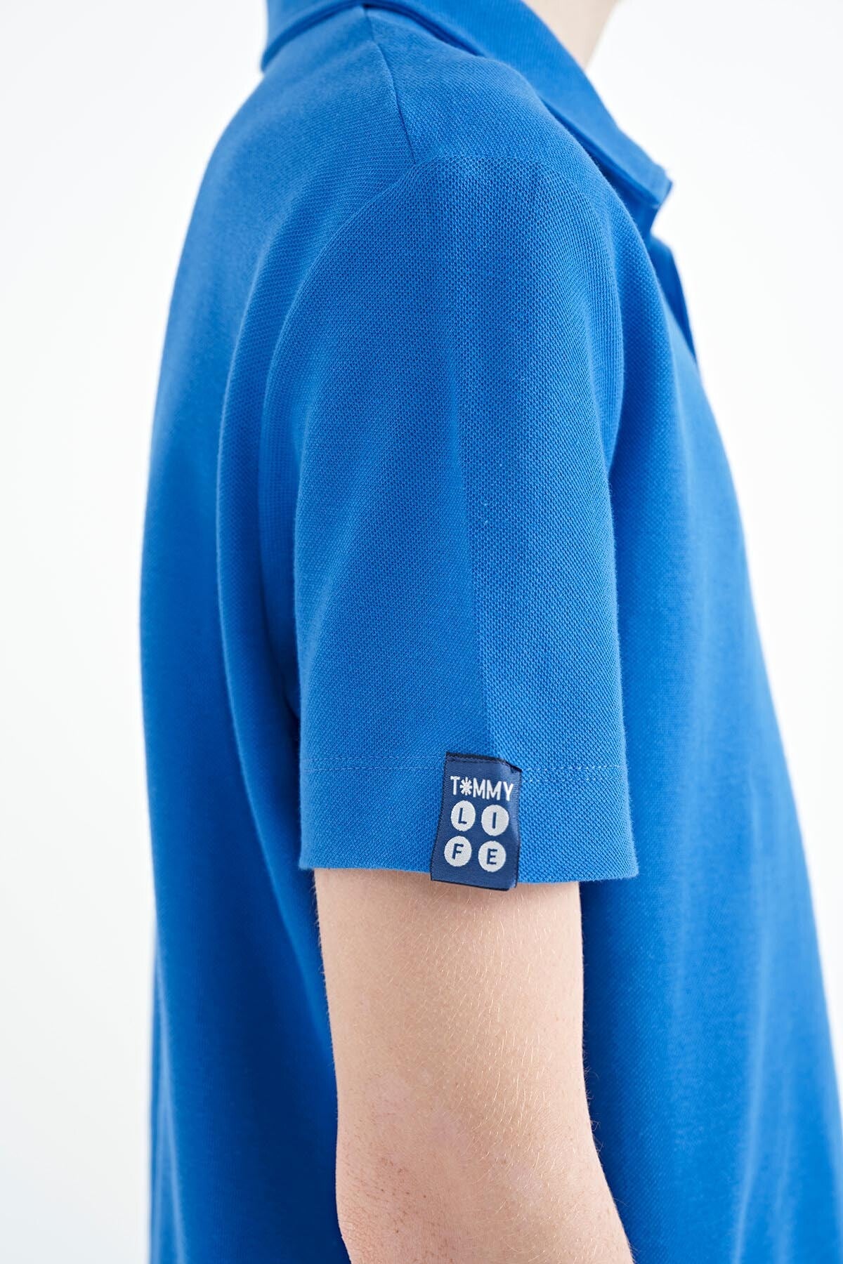 Minimal Embroidered Detailed Standard Fit Polo Collar Boys T-Shirt - 11084