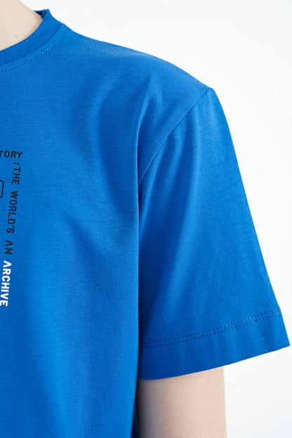 Pre-Wash Detailed O Collar Standard Fit Boys' T-Shirt - 11099