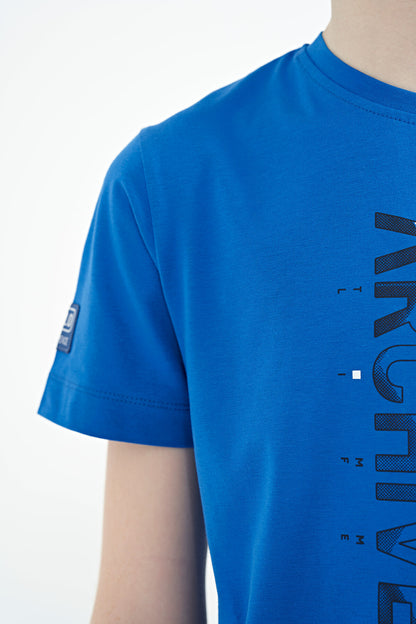 Pre-Wash Detailed O Collar Standard Fit Boys' T-Shirt - 11099