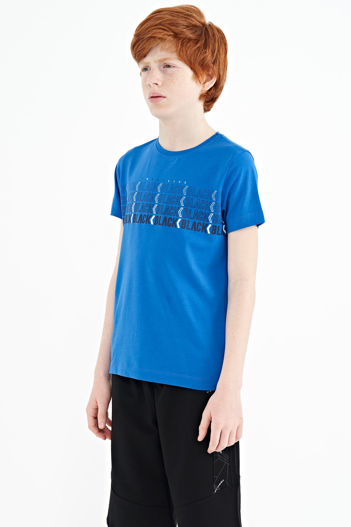 Saks Printed Letter O Collar Standard Fit Boys T-Shirt - 11149