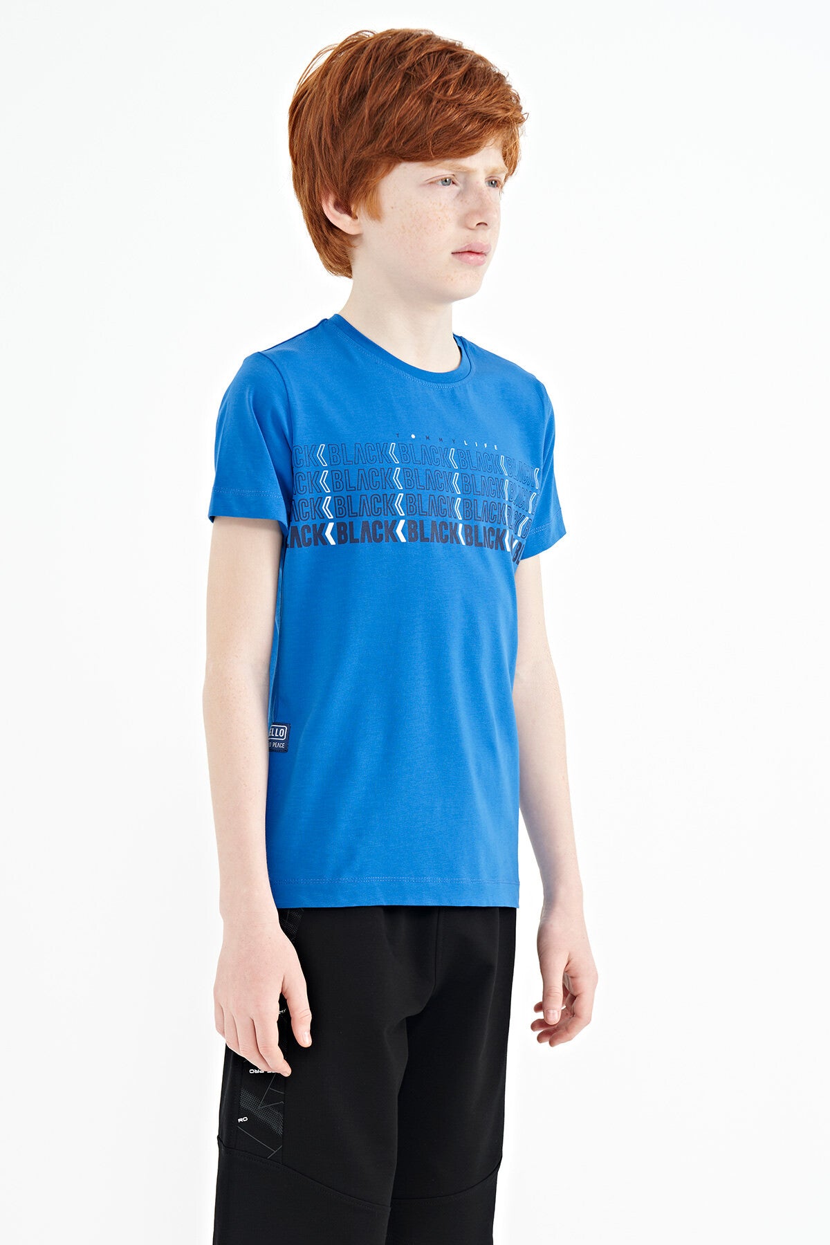 Saks Printed Letter O Collar Standard Fit Boys T-Shirt - 11149