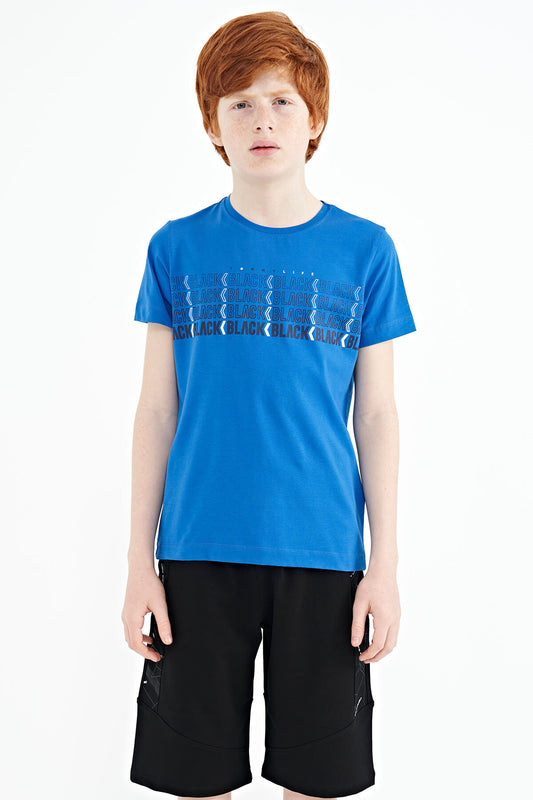 Saks Printed Letter O Collar Standard Fit Boys T-Shirt - 11149